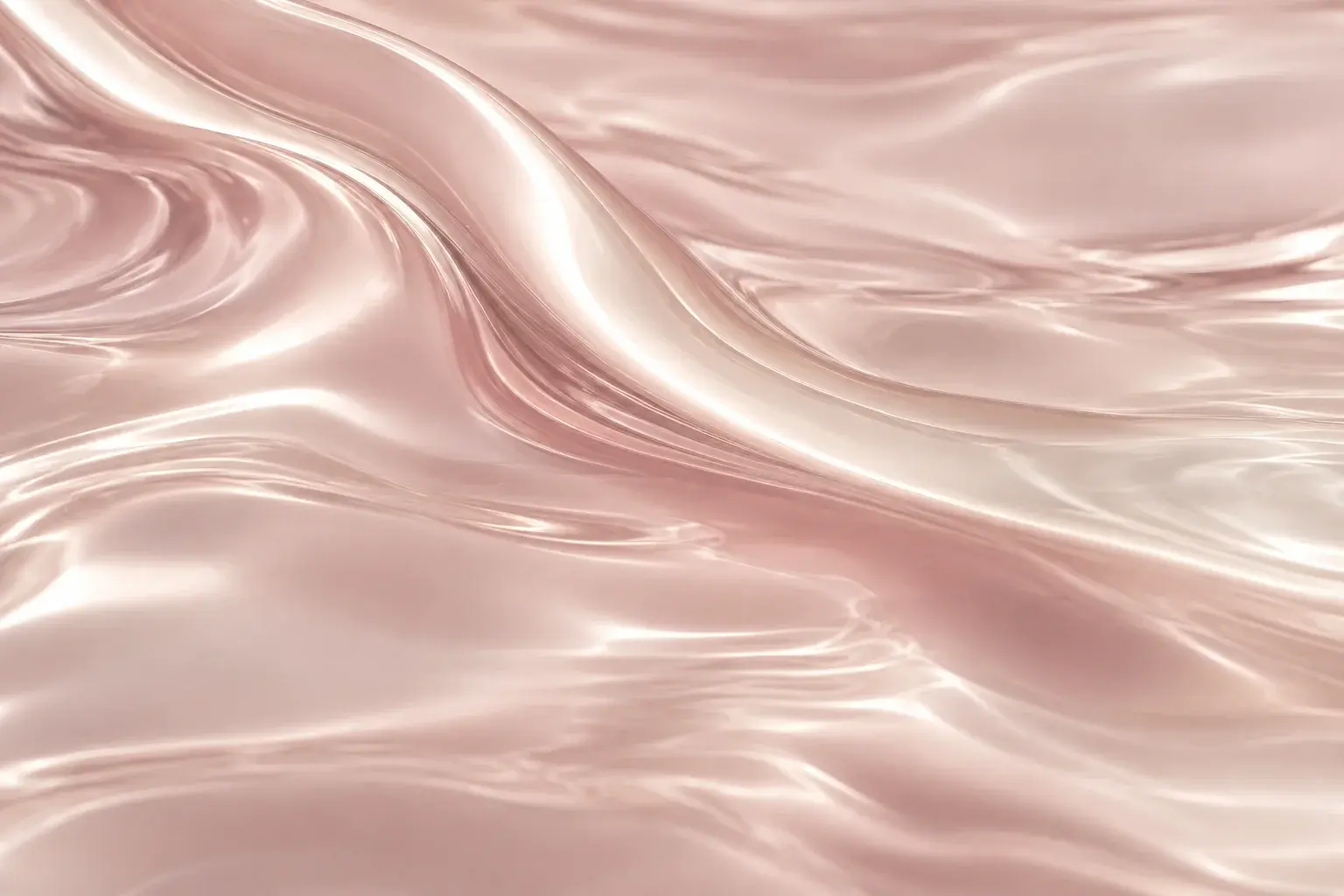 Reflejos rosa crema sobre una superficie nacarada; composición abstracta generada